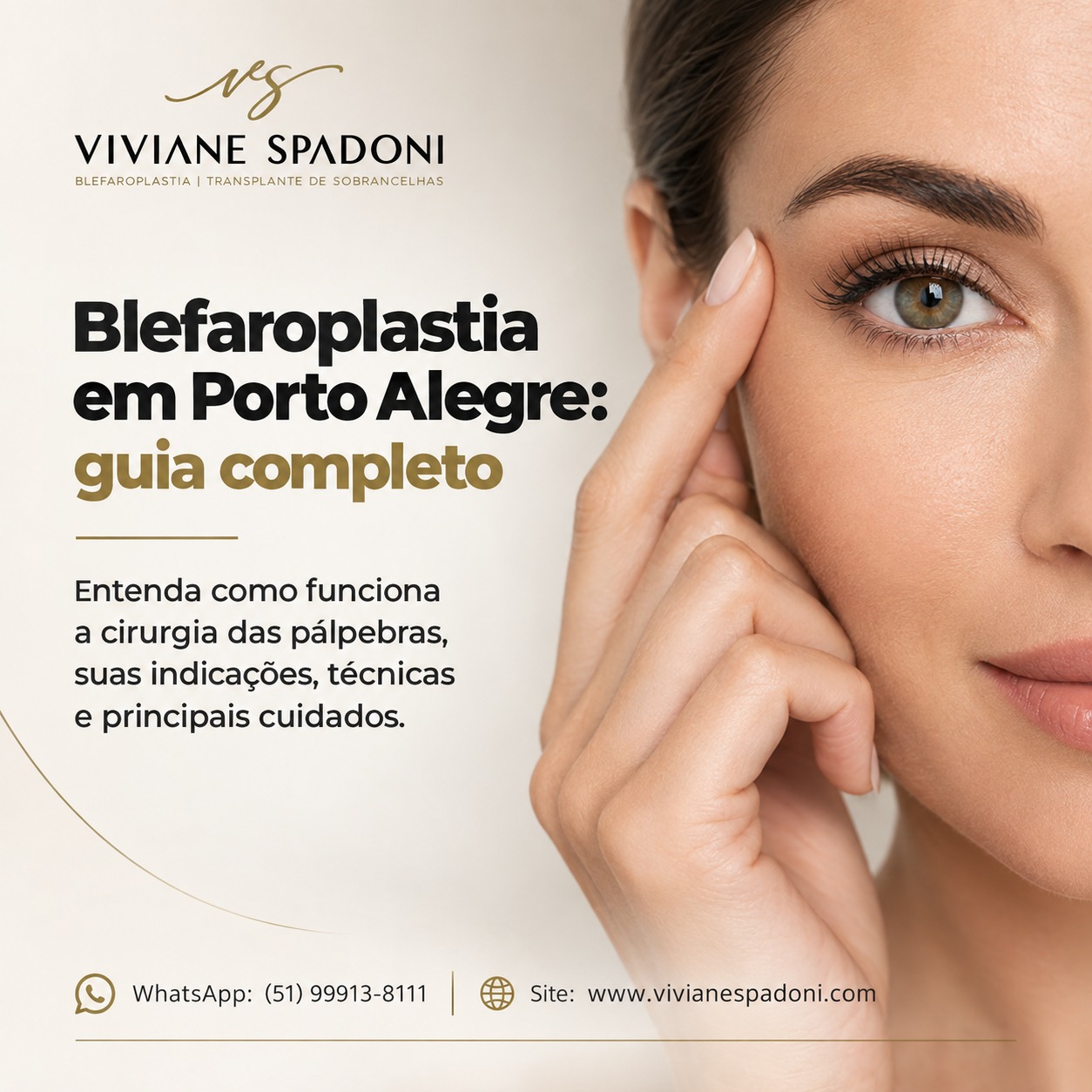 A blefaroplastia é uma cirurgia das pálpebras que busca corrigir alterações como excesso de pele, flacidez e bolsas de gordura na região dos olhos.
